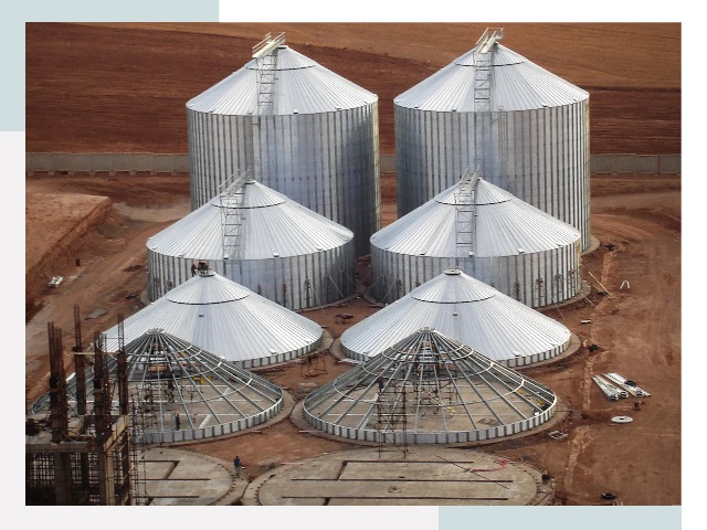 Строительство зерновых силосов в Павлово