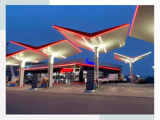 Навесы для АЗС в Павлово