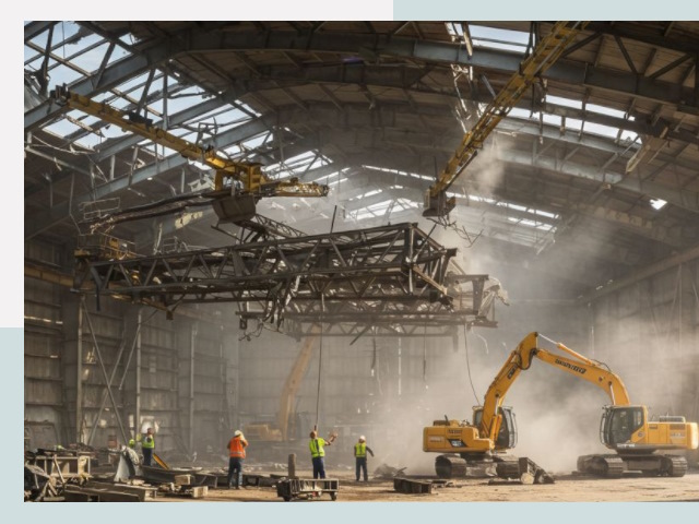 Демонтаж ангаров в Павлово от 608 руб. за м²